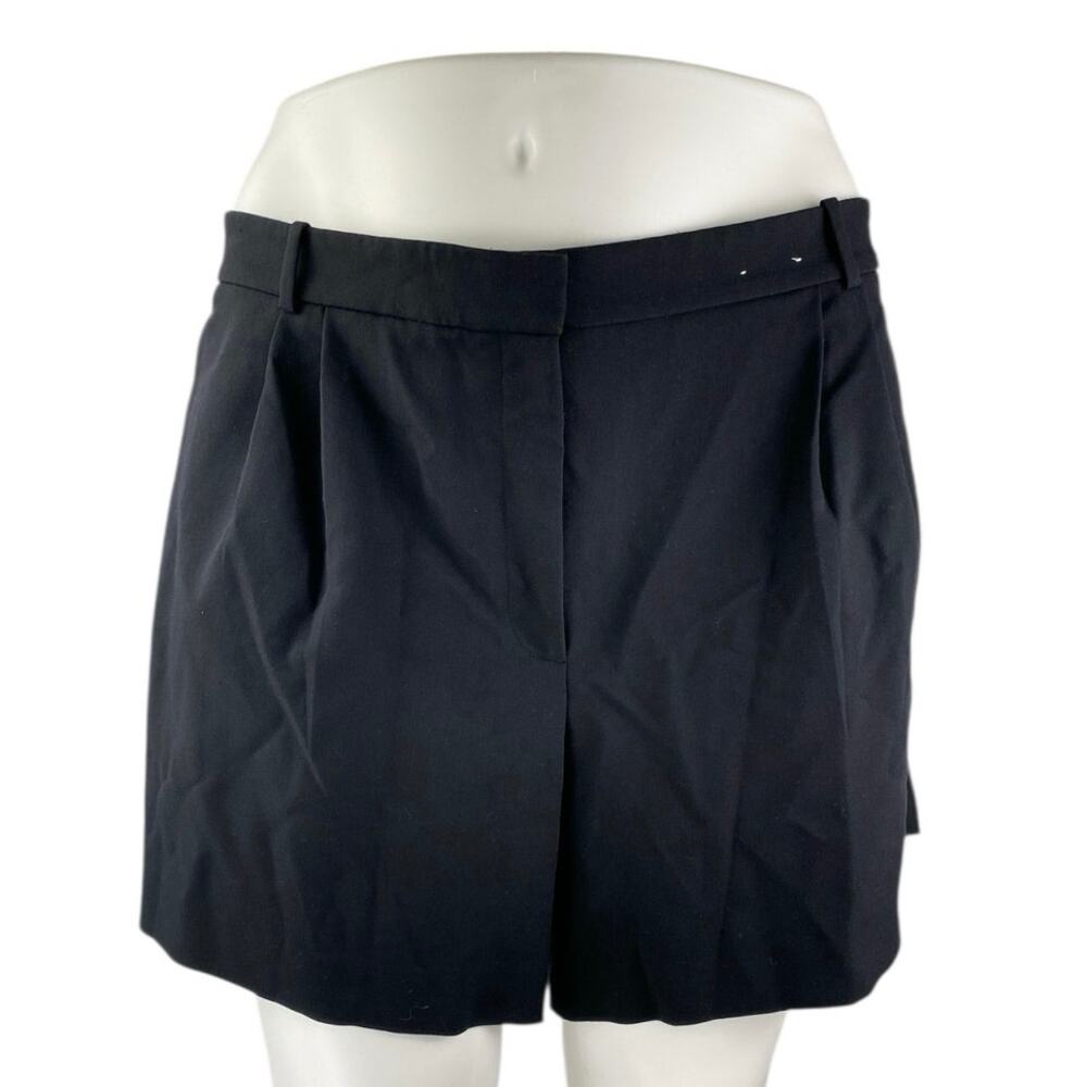 Abercrombie & Fitch Women's Black High Waisted Pleated Casual Mini Shorts Sz 36